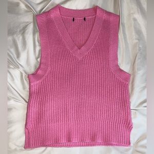 Pink Knitted Vest